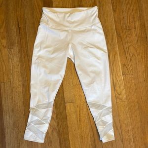 Athleta cropped legging white